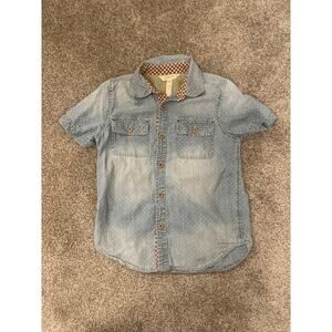 Matilda Jane x Joanna Gaines Boys Home for Dinner Chambray Button Down, sz 6